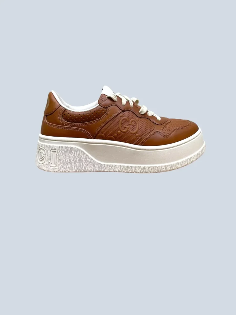 Sneakers chunky in pelle GG goffrato, 37.