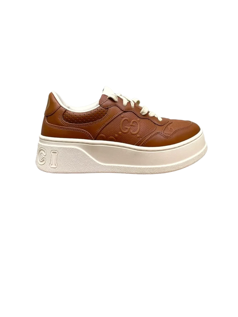 Chunky GG embossed leather sneakers, 37.