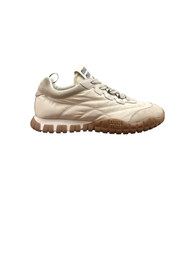 Tyre sneakers in technical fabric and suede, 37.