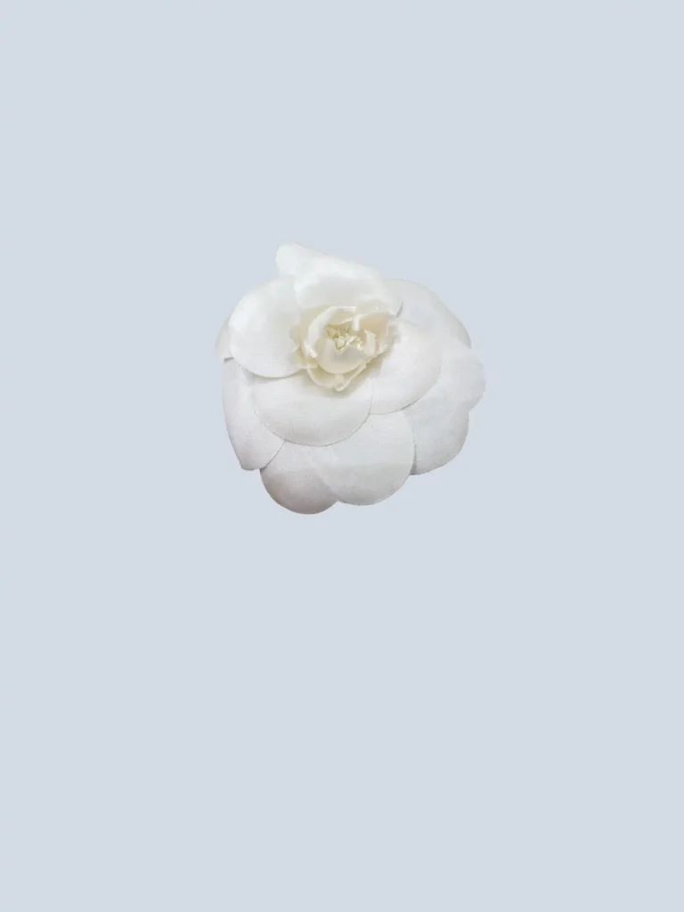 Fabric Camellia brooch.