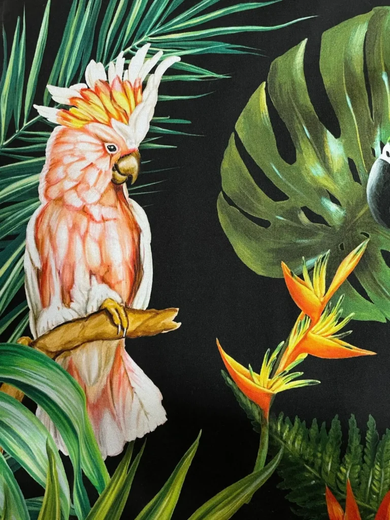 Cotton parrot print t-shirt, 48., photo 5 of 6
