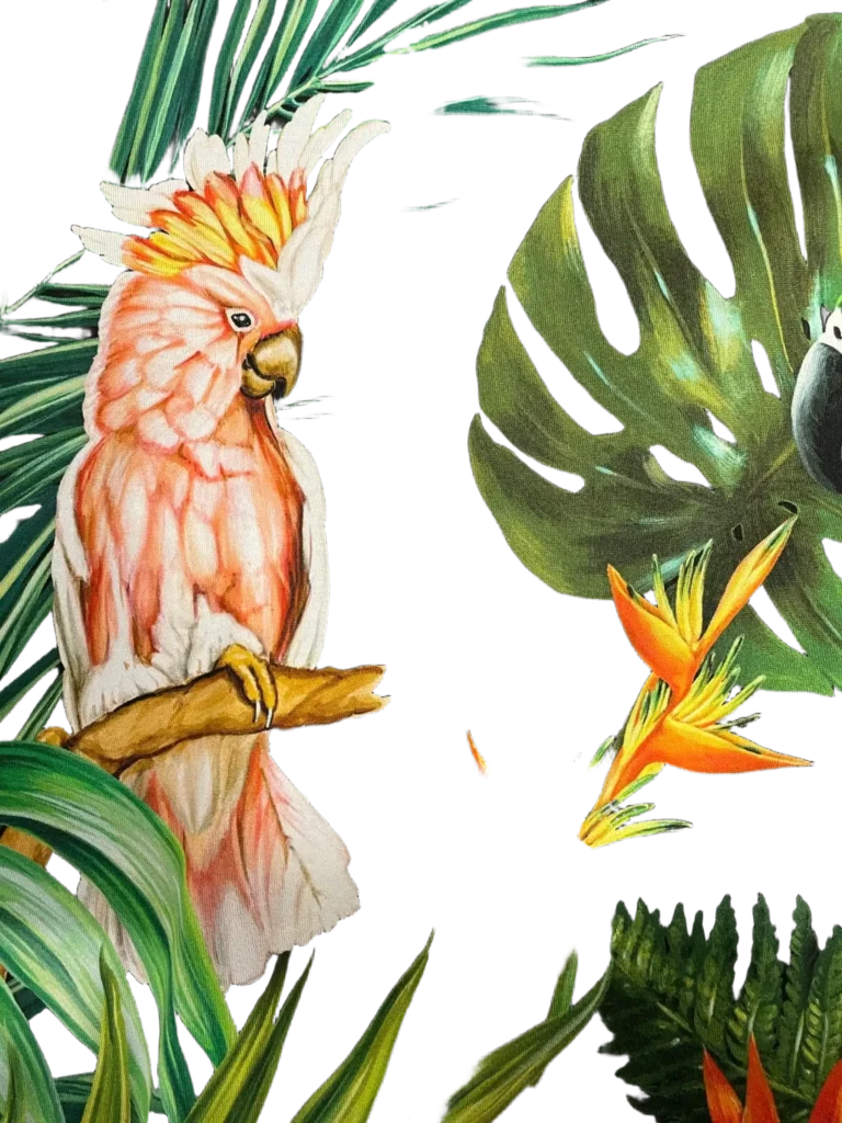 Cotton parrot print t-shirt, 48., photo 5 of 6
