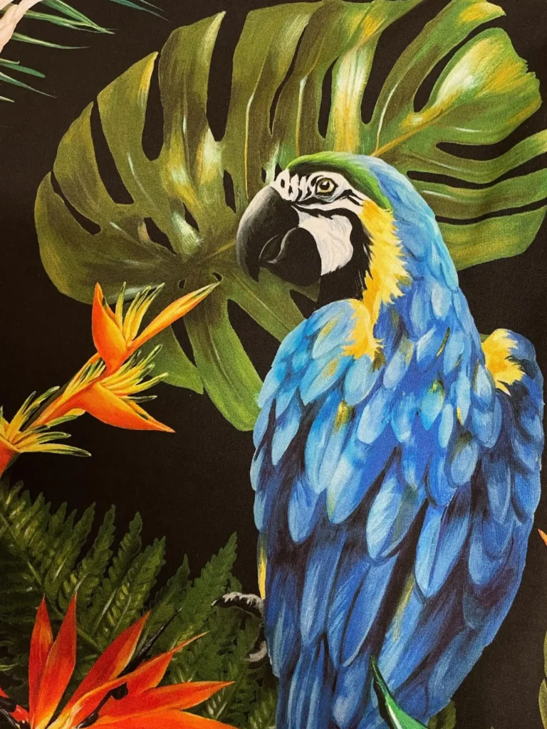 Cotton parrot print t-shirt, 48., photo 4 of 6