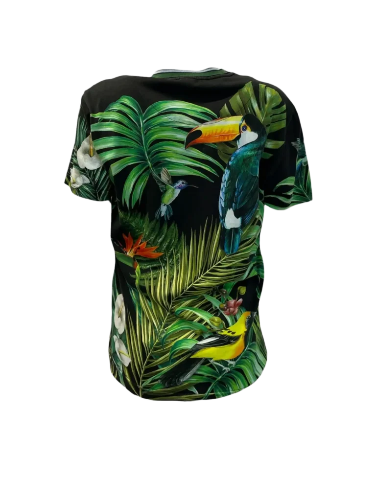 Cotton parrot print t-shirt, 48., photo 2 of 6