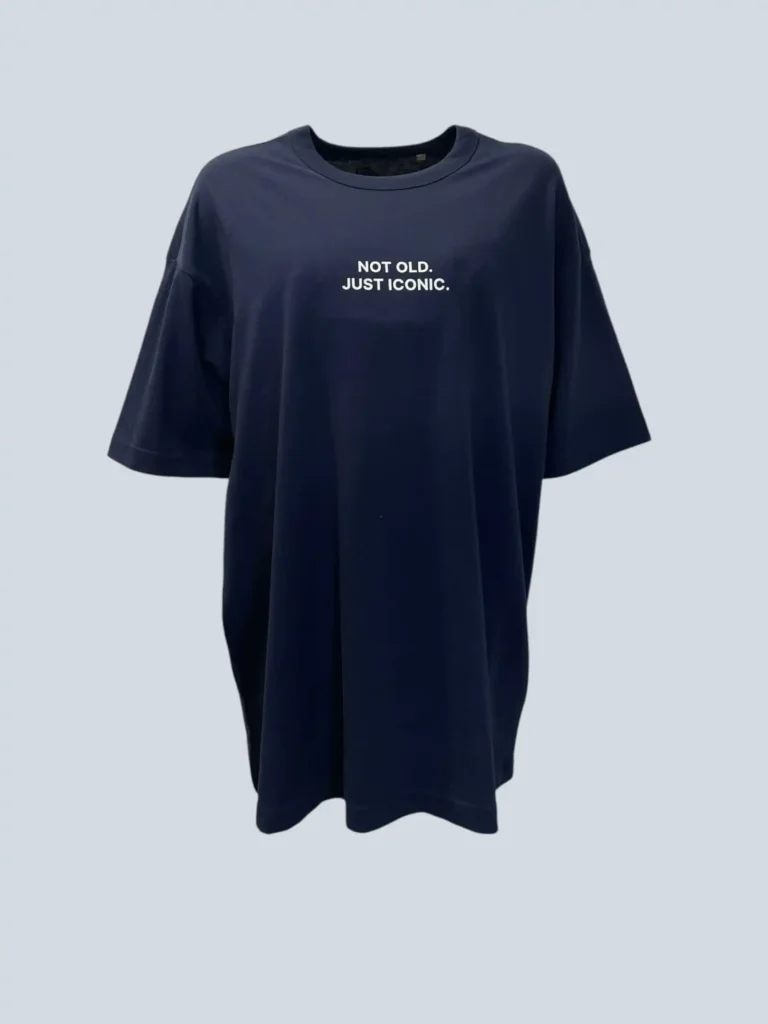 T-shirt in cotone blu navy., foto 2 di 3