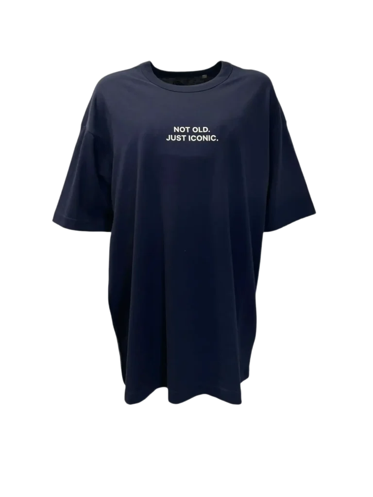 T-shirt in cotone blu navy., foto 2 di 3