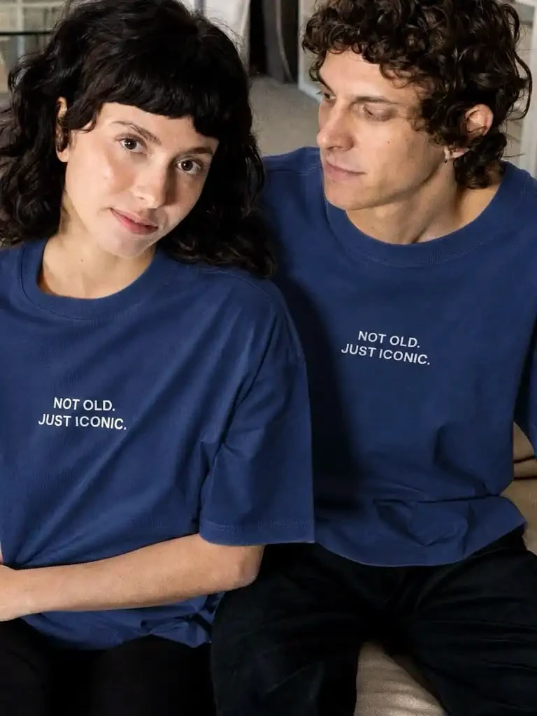 T-shirt in cotone blu navy.