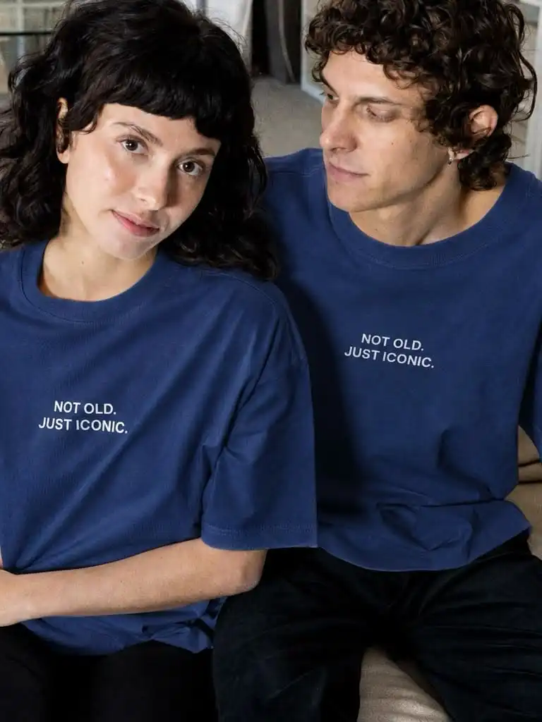 T-shirt in cotone blu navy.