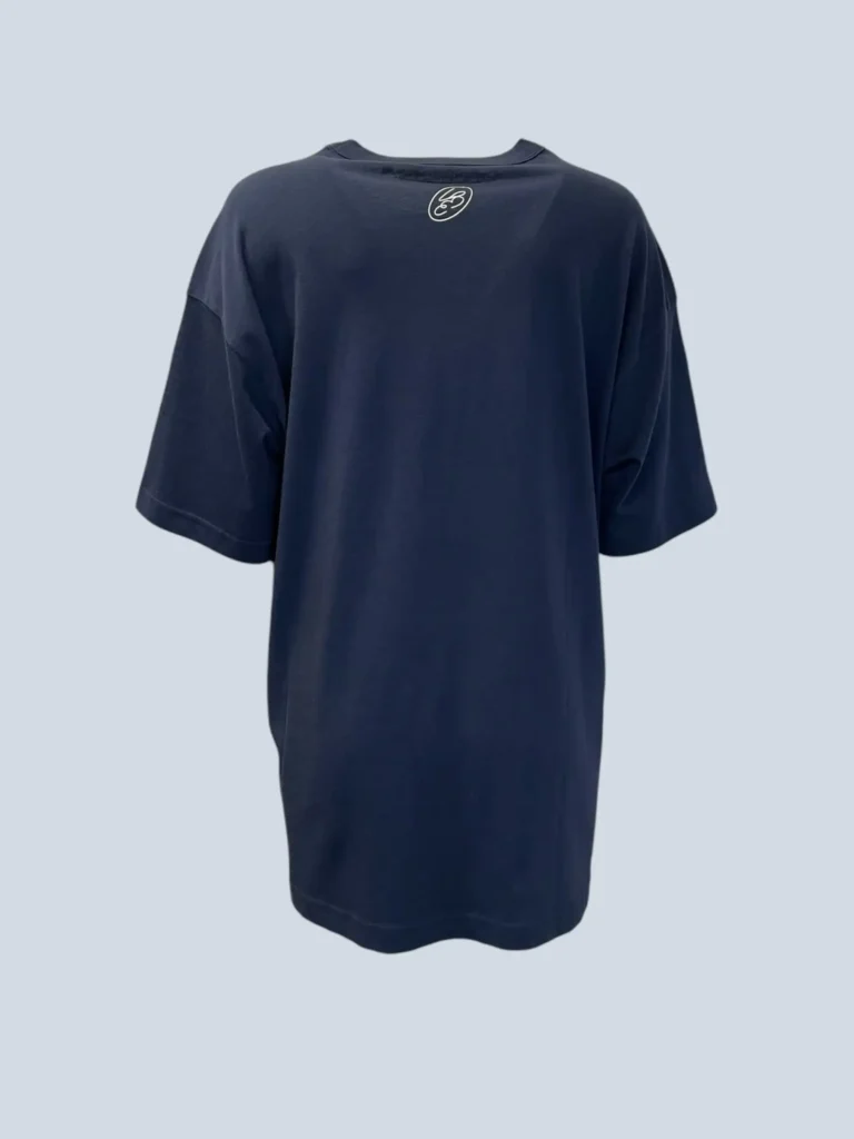 T-shirt in cotone blu navy., foto 3 di 3