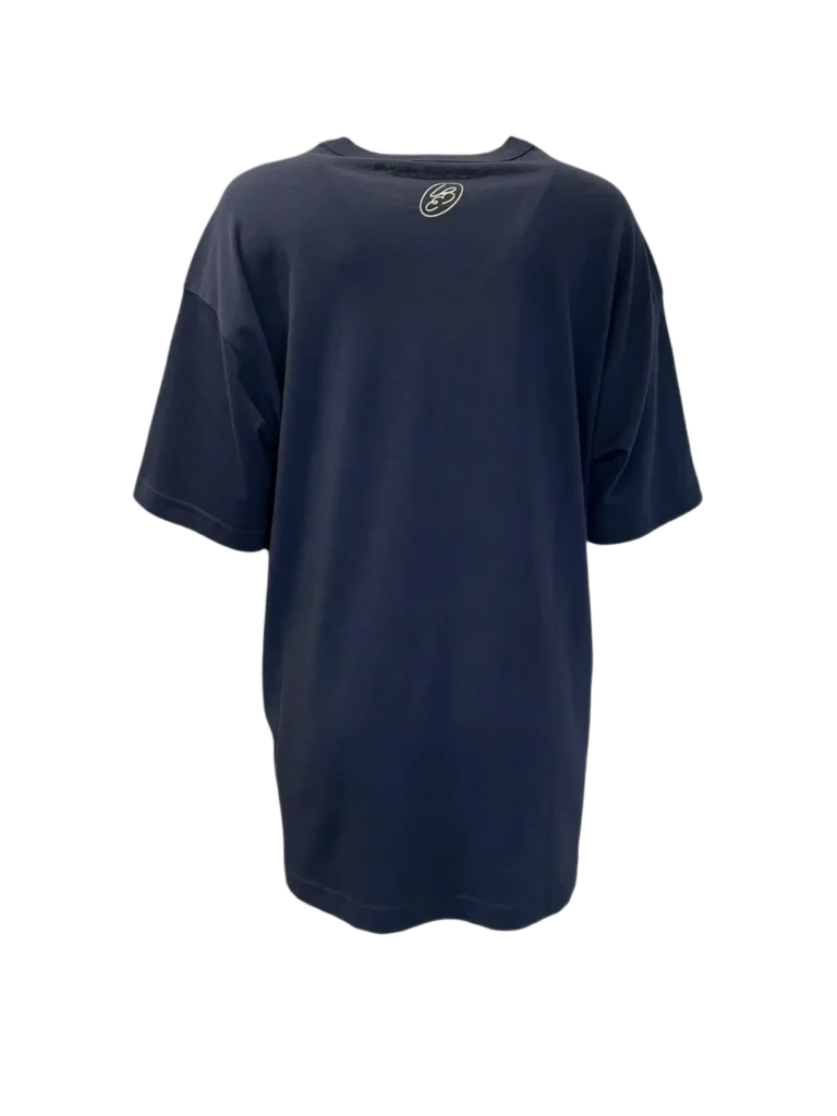 T-shirt in cotone blu navy., foto 3 di 3