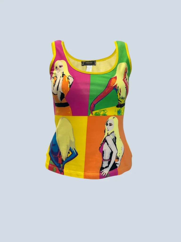 Top in cotone con stampa pop-art Donatella, S.