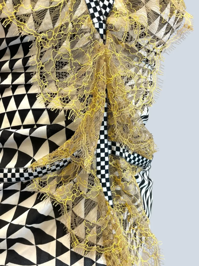 Psychedelic silk and lace top, 42., photo 5 of 8