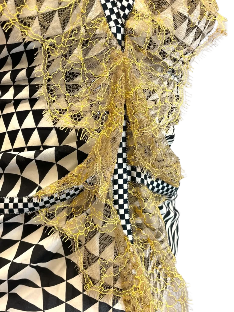 Psychedelic silk and lace top, 42., photo 5 of 8