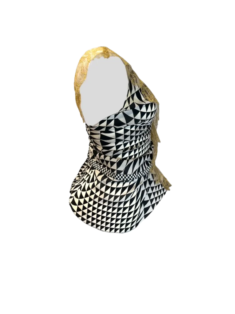 Psychedelic silk and lace top, 42., photo 2 of 8