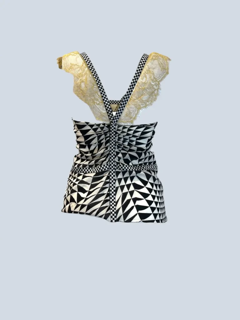 Psychedelic silk and lace top, 42., photo 3 of 8