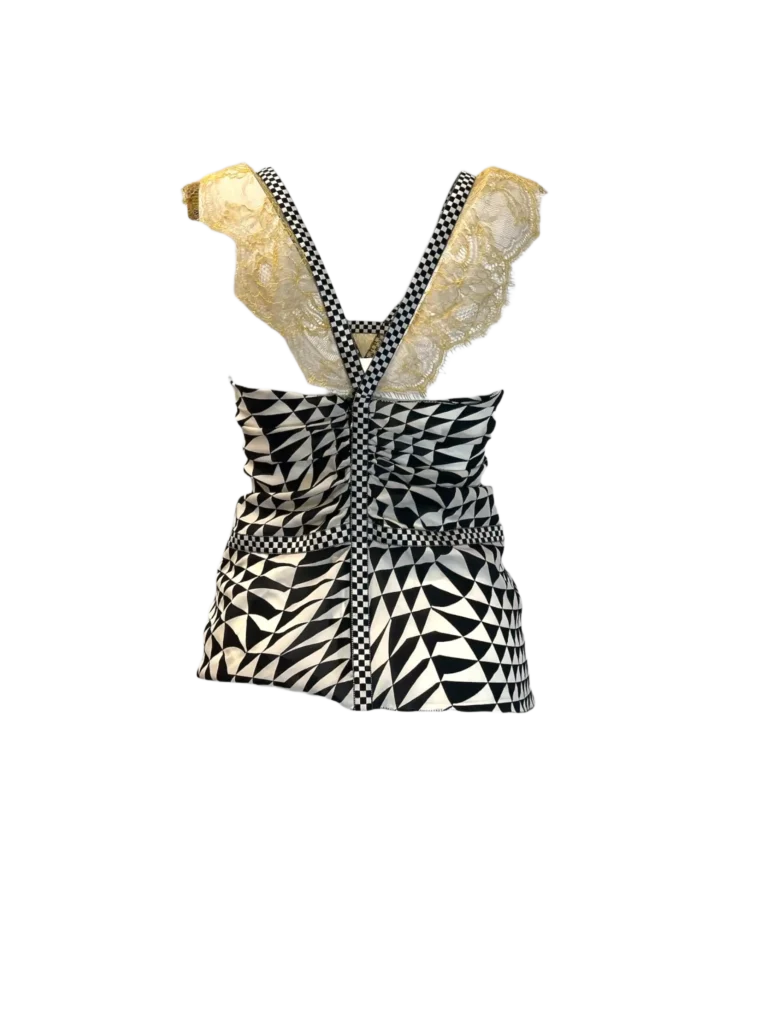 Psychedelic silk and lace top, 42., photo 3 of 8