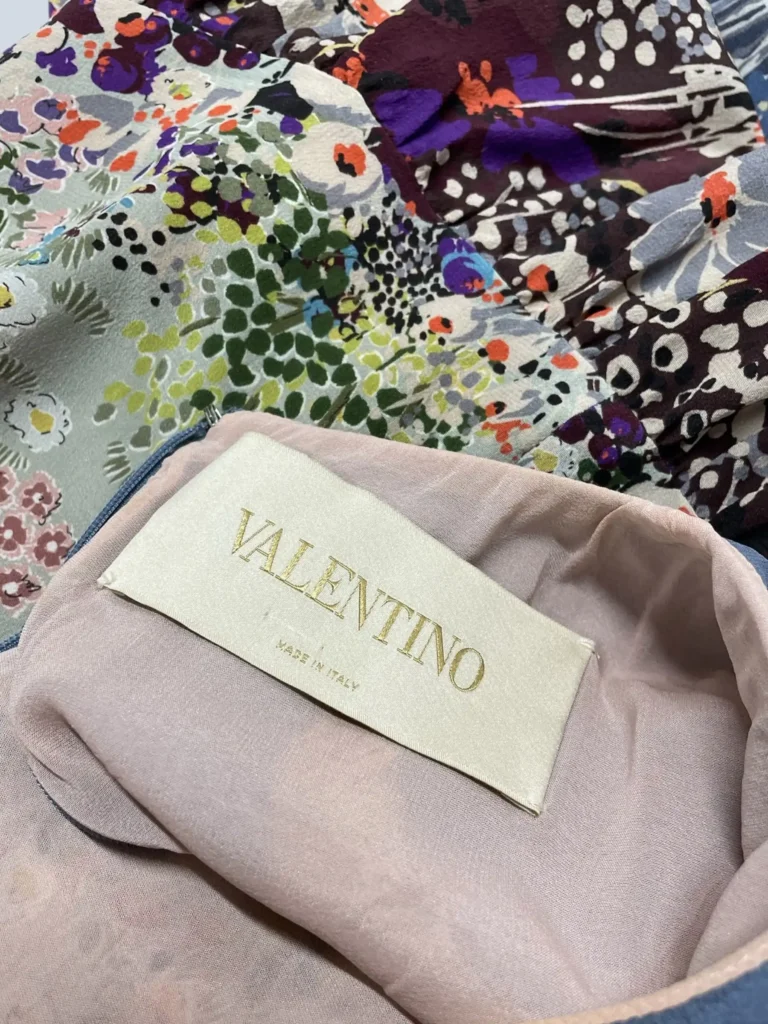 Garavani, abito corto smanicato in seta stampa floreale, 40., foto 4 di 6