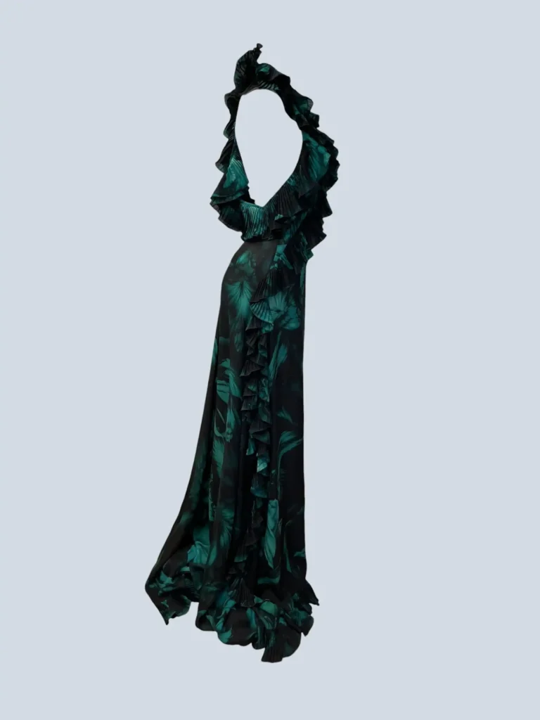 By Frida Giannini, printed tiered silk maxi dress, 36., photo 3 of 10