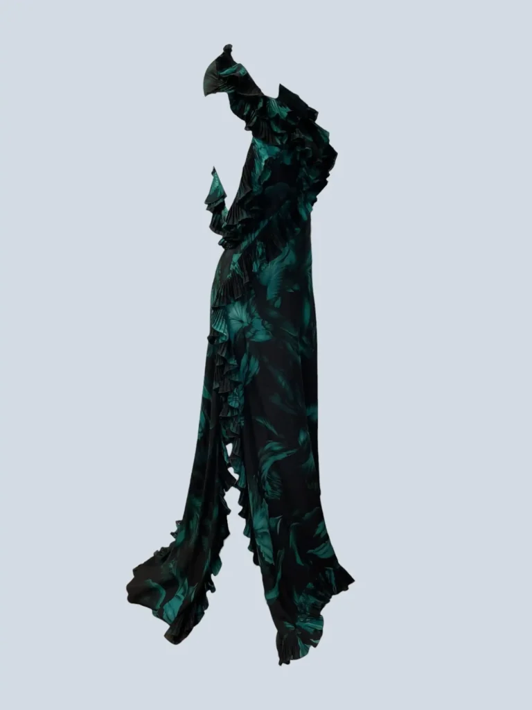 By Frida Giannini, printed tiered silk maxi dress, 36., photo 2 of 10