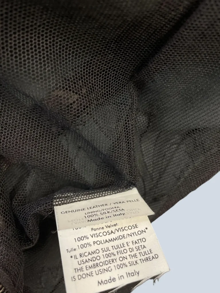 By Tom Ford, abito midi in nappa e velluto damascato, 36fr., foto 5 di 11