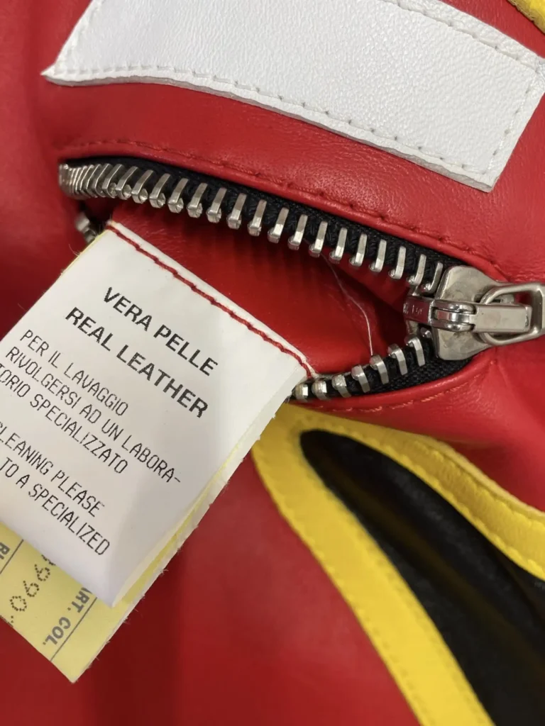Giubbotto biker cropped in pelle, 44., foto 5 di 13