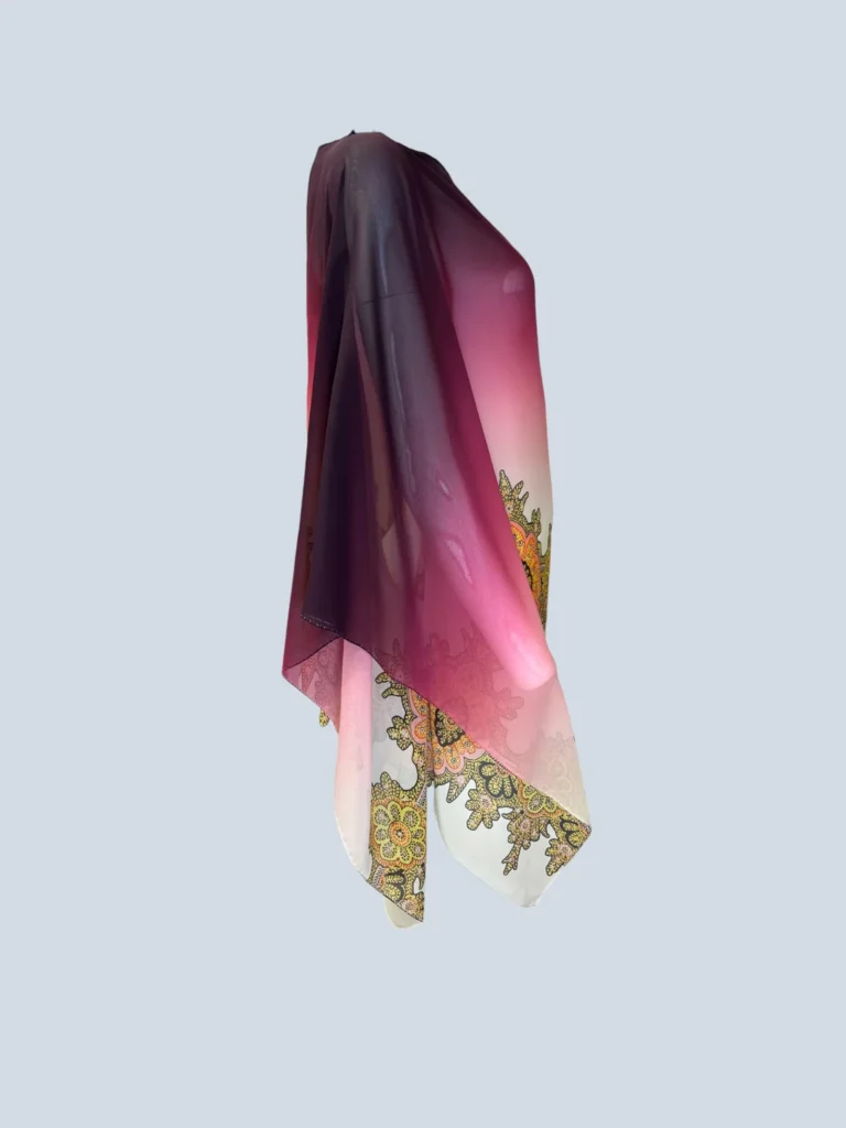Blusa in seta con stampa paisley, 42., foto 2 di 5