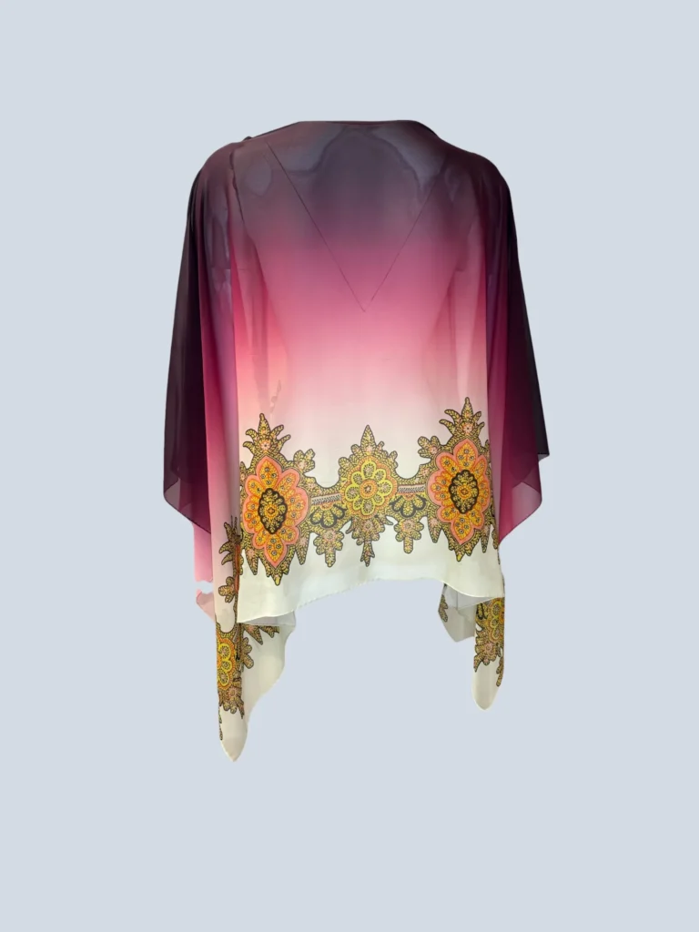 Blusa in seta con stampa paisley, 42., foto 3 di 5