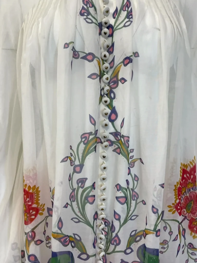 Blusa in seta e cotone con stampa floreale, 3., foto 5 di 8