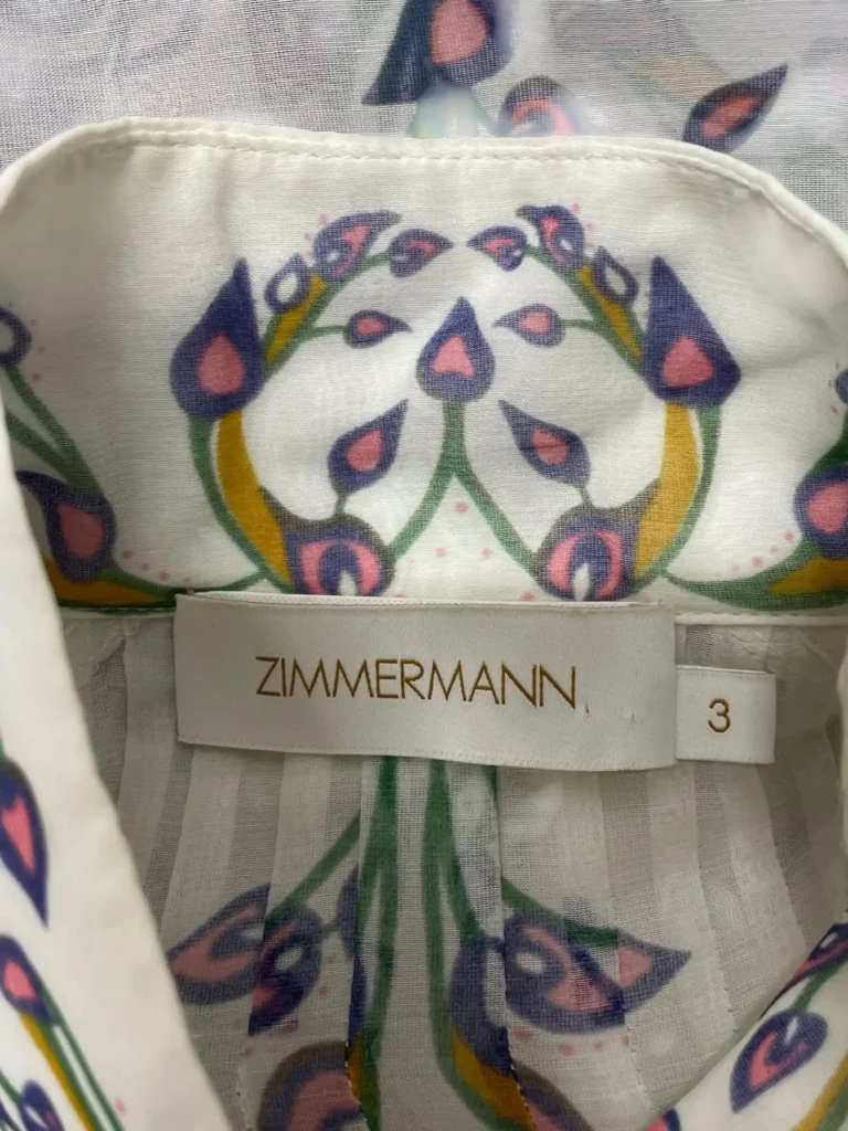 Blusa in seta e cotone con stampa floreale, 3., foto 4 di 8