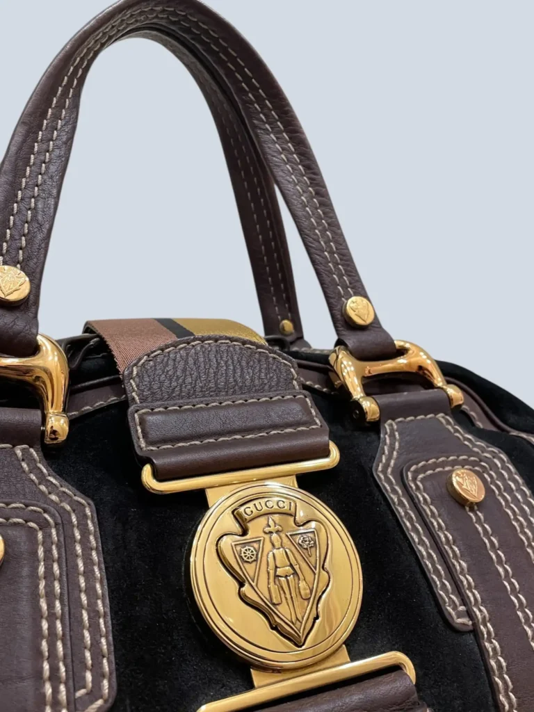 Borsa a mano Aviatrix in suede e pelle., foto 9 di 13