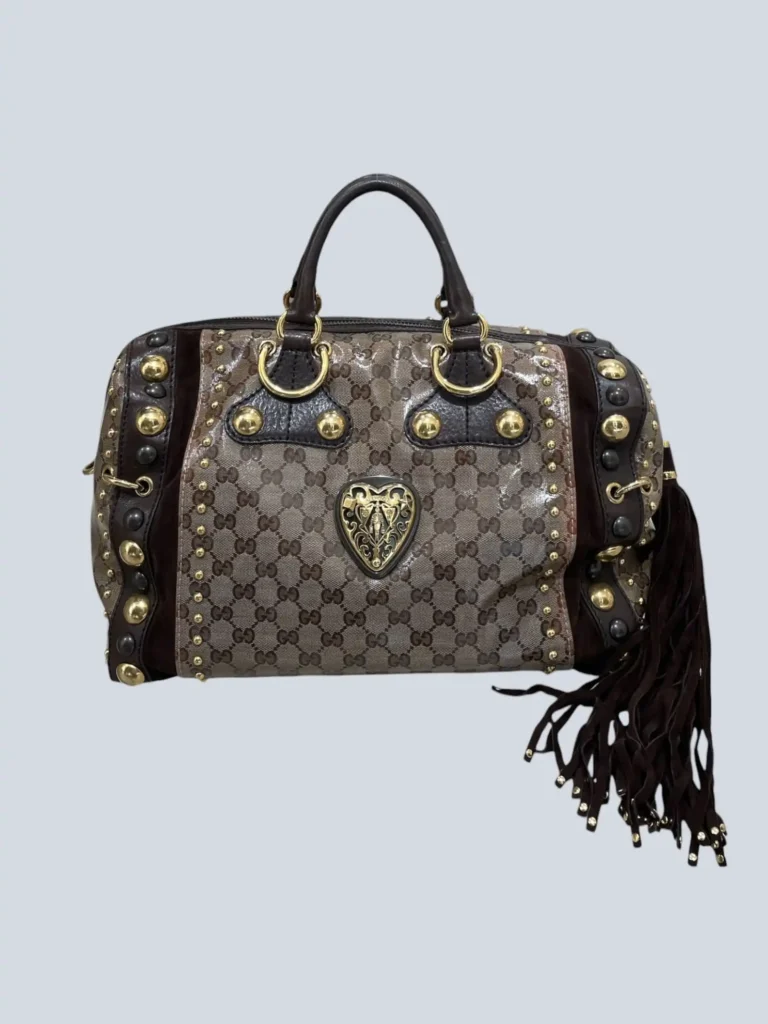 Borsa a mano Babouska Boston Crystal in tela Monogram.