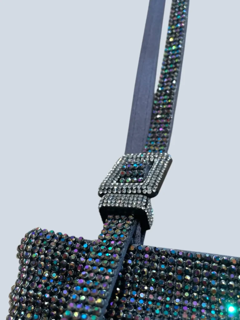 Lollo La Grande satin and rhinestone shoulder bag, photo 4 of 6