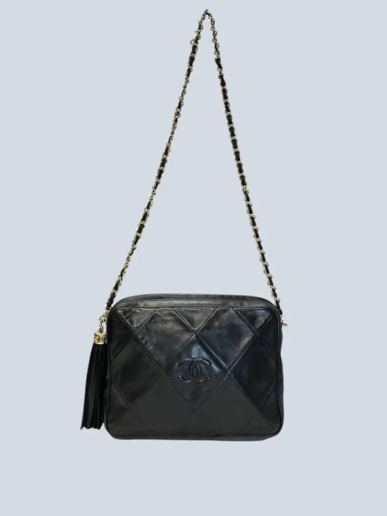 Borsa a spalla Camera Bag Piccola vintage CC logo in pelle., foto 2 di 15