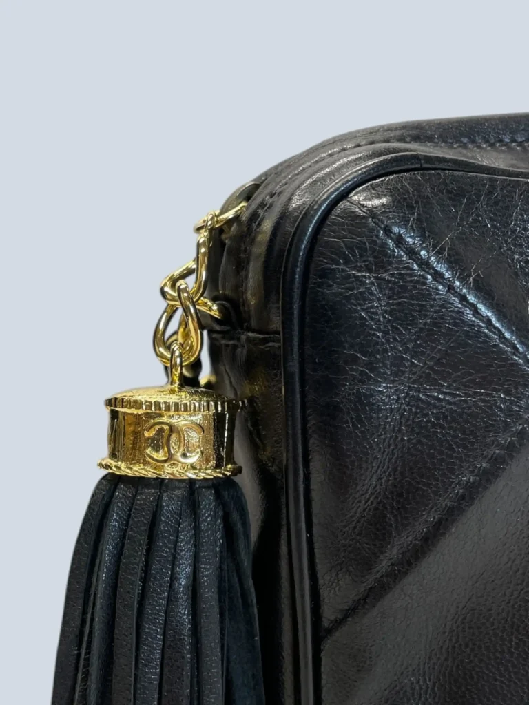 Borsa a spalla Camera Bag Piccola vintage CC logo in pelle., foto 11 di 15
