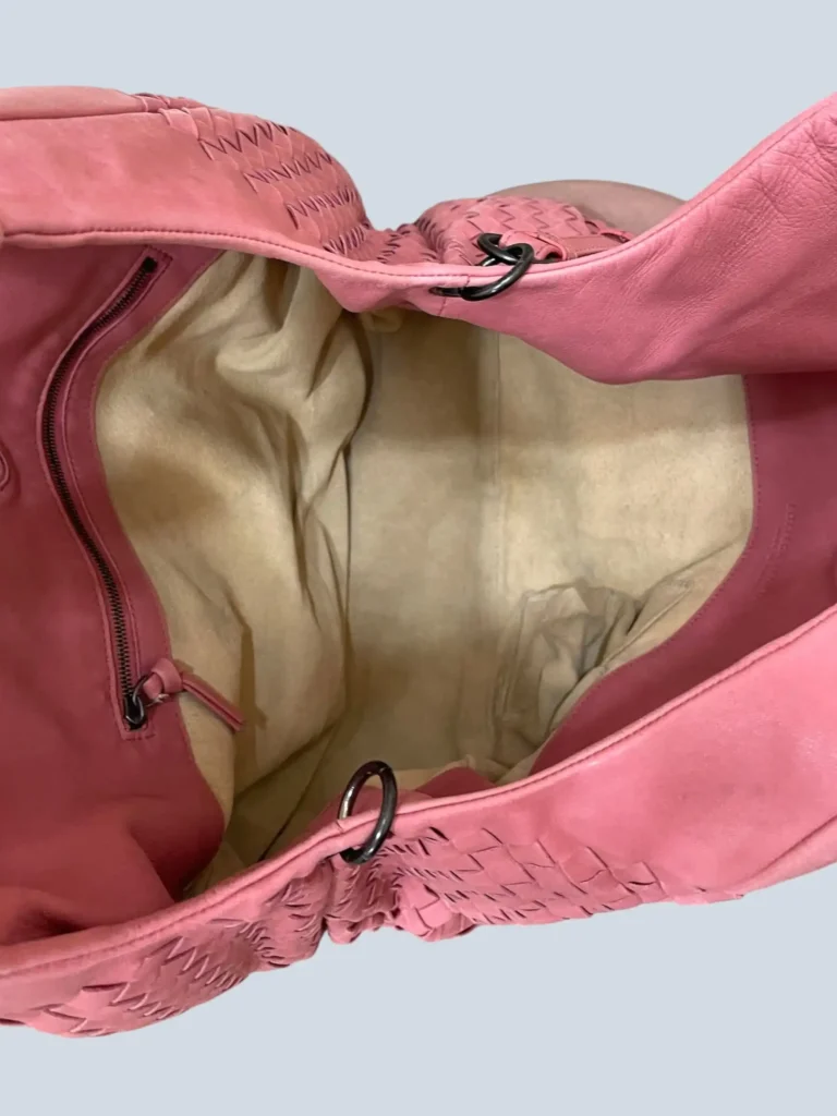 Borsa a spalla Campana Media in pelle intrecciata., foto 4 di 12