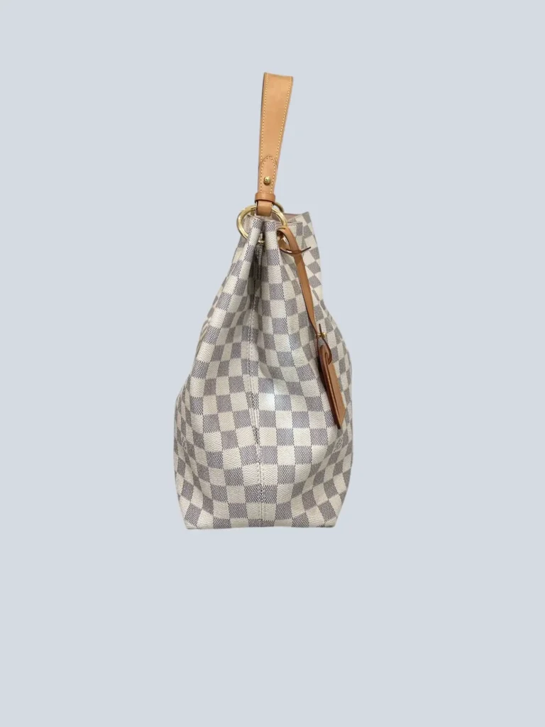 Borsa a spalla Graceful MM in tela Damier Azur., foto 3 di 14