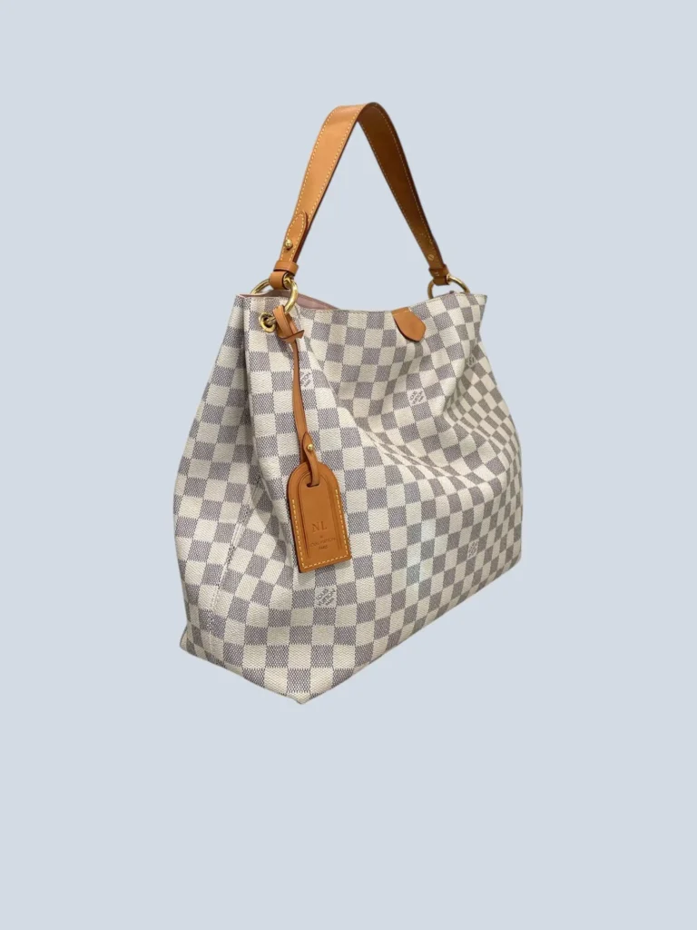 Borsa a spalla Graceful MM in tela Damier Azur., foto 2 di 14