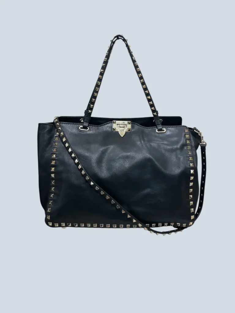 Garavani, borsa shopper a spalla Rockstud in pelle.