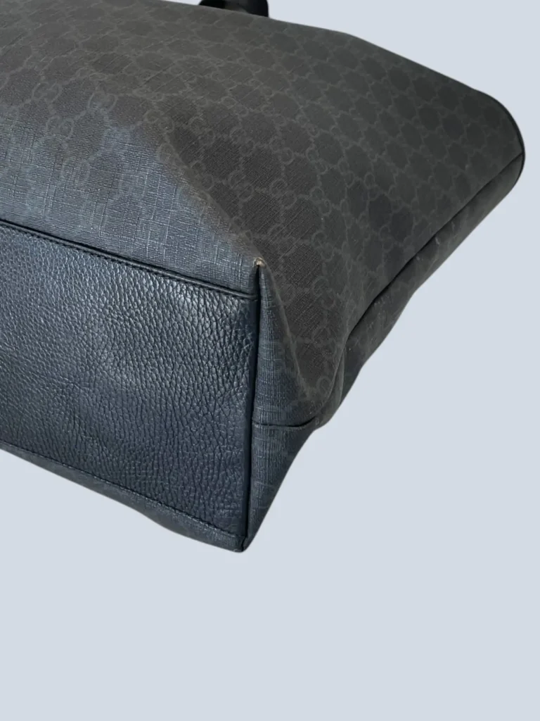 Monogram canvas and leather shoulder shopper bag, photo 9 of 9