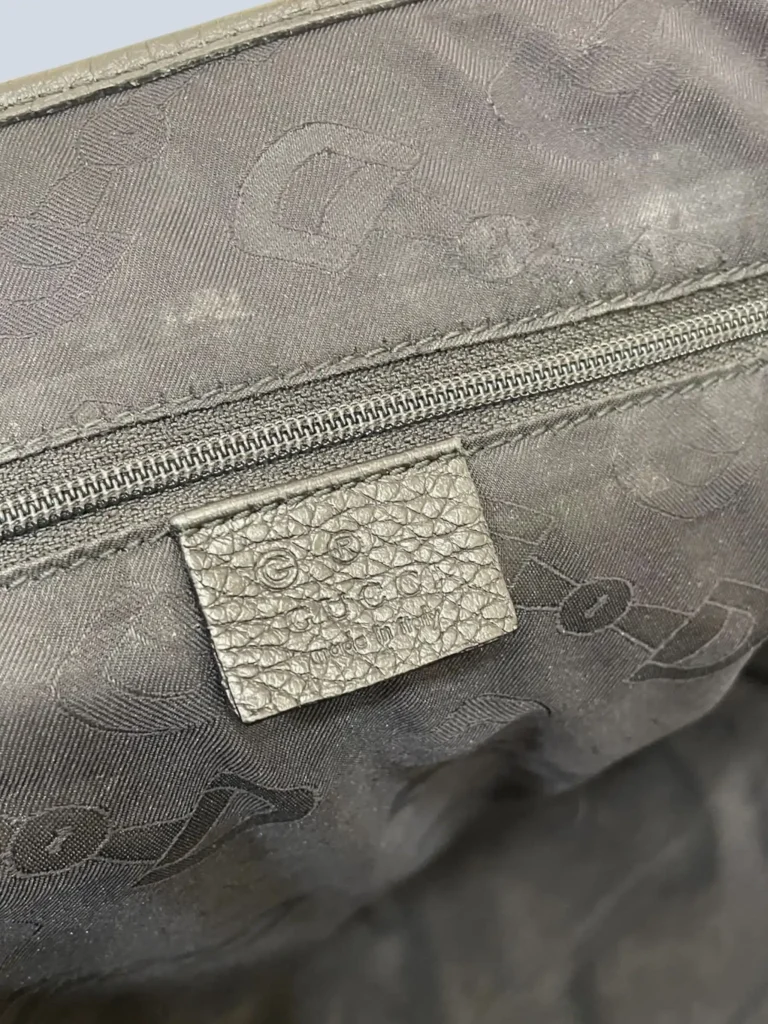 Monogram canvas and leather shoulder shopper bag, photo 6 of 9