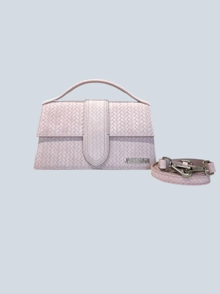 Borsa a tracolla Le Grand Bambino in suede motivo intrecciato.
