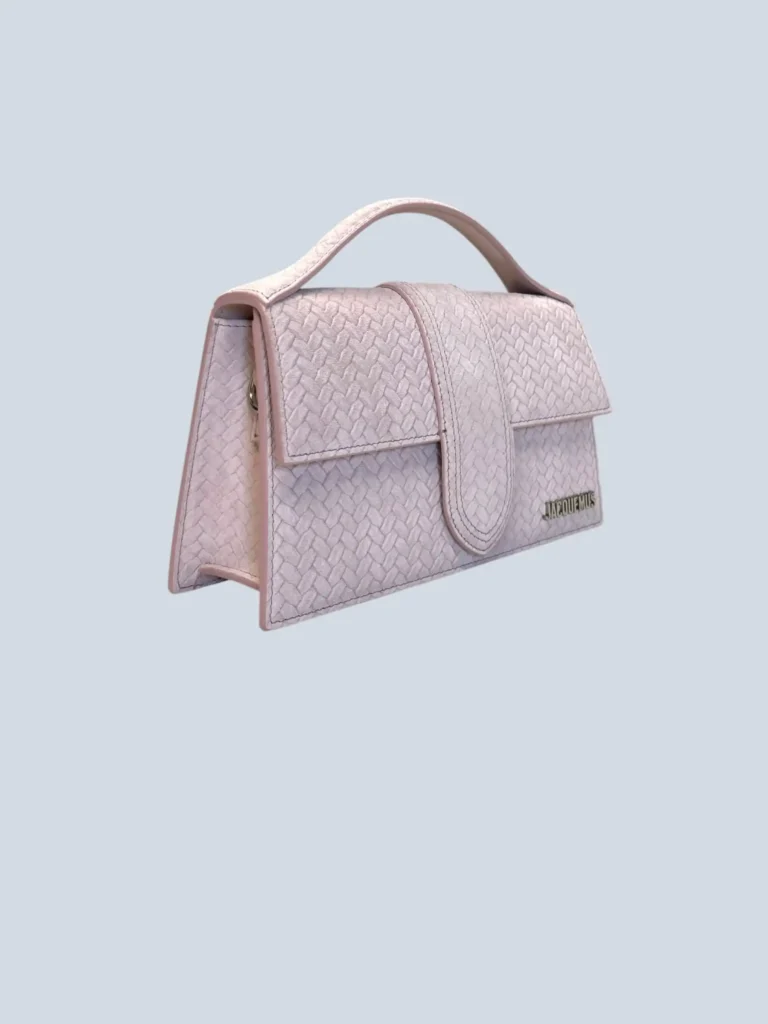 Borsa a tracolla Le Grand Bambino in suede motivo intrecciato., foto 3 di 11