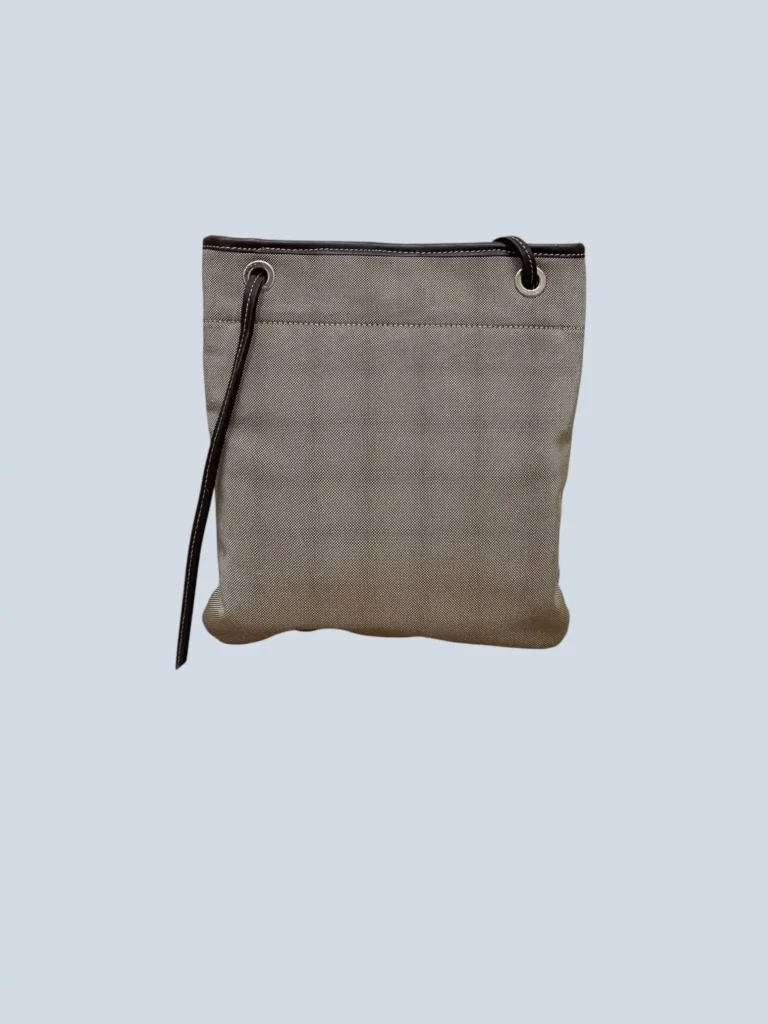 Prada, borsa a tracolla in tela Canapa e pelle con logo jacquard., foto 4 di 9