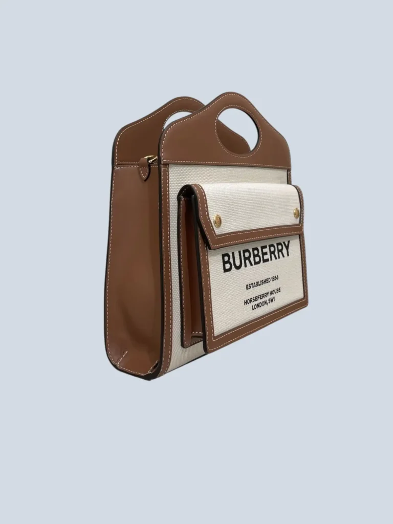 Borsa Mini Pocket in canvas e pelle., foto 2 di 12