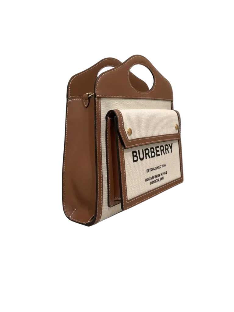 Borsa Mini Pocket in canvas e pelle., foto 2 di 12