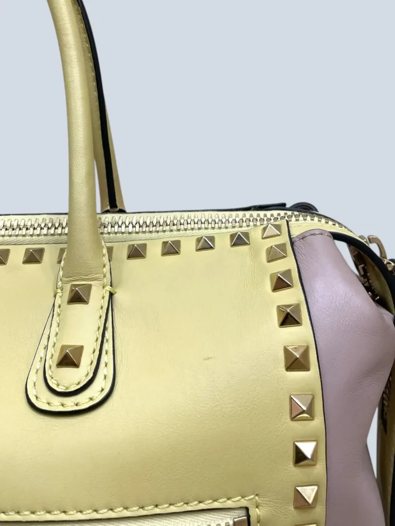 Garavani, borsa a tracolla Rockstud Tricolor Satchel in pelle., foto 11 di 14