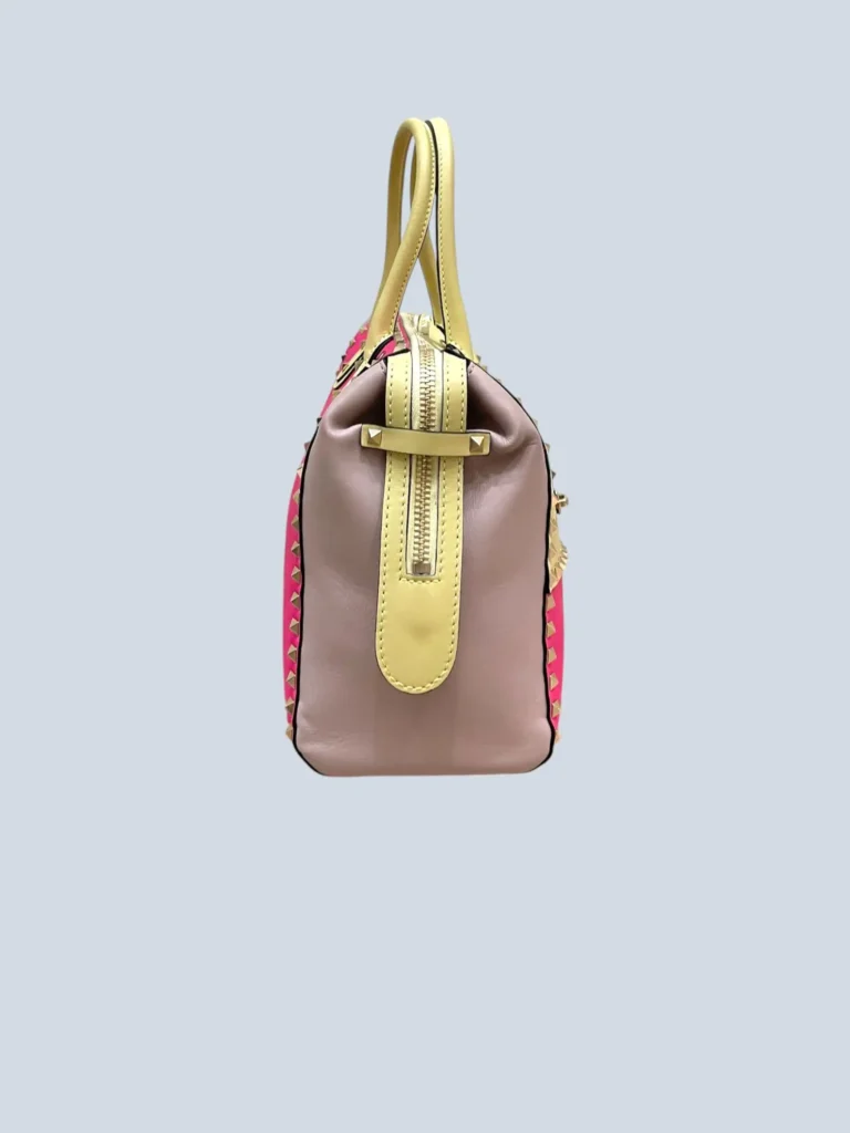 Garavani, borsa a tracolla Rockstud Tricolor Satchel in pelle., foto 3 di 14