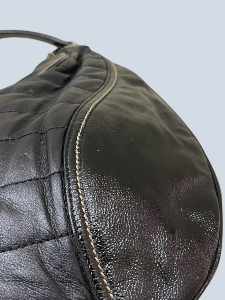 Snow Glam patent and leather hobo shoulder bag, photo 10 of 13