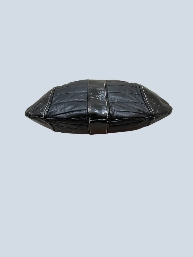 Snow Glam patent and leather hobo shoulder bag, photo 4 of 13
