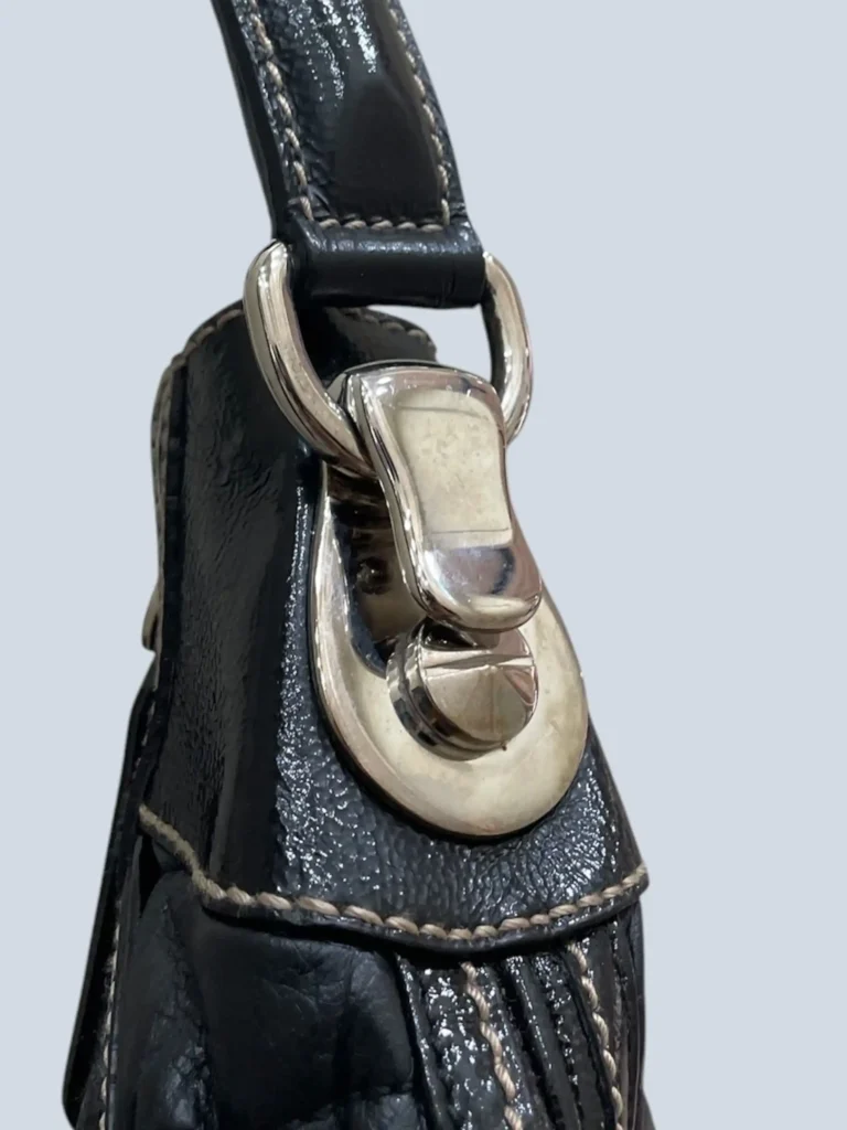 Snow Glam patent and leather hobo shoulder bag, photo 13 of 13